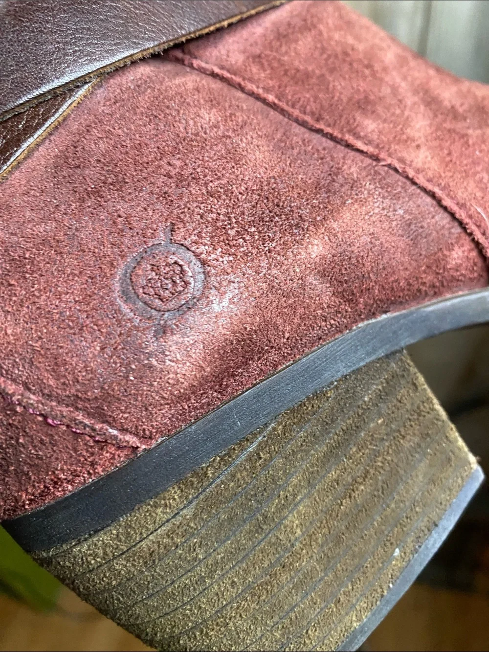 b.o.c. Payton Bootie In Dark Red Distressed